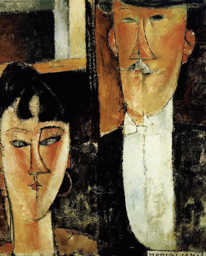 The Bride and Groom, 1915 by Amedeo Modigliani