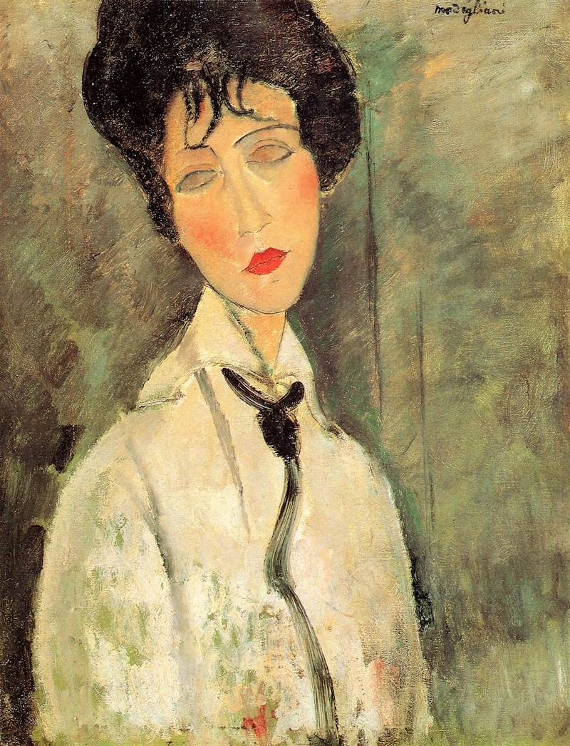 Woman in Black Tie, 1917 by Amedeo Modigliani