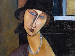 Jeanne Hebuterne with Hatand and Necklace, 1917 by Amedeo Modigliani