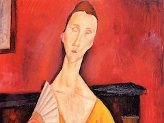 Woman with a Fan (Lunia Czechowska), 1919 by Amedeo Modigliani